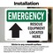 Signmission Rescue Equipment Located Here, 5 in W x Rectangle, Vinyl Decal OS-2PACK-EM-D-35-L-10350 - alternate 3